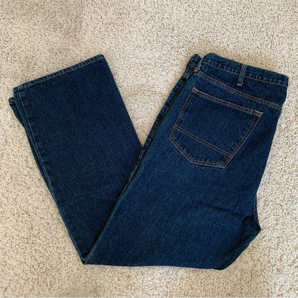 NWOT Arizona Bootcut Dark Wash 100% Cotton Jeans Mom Dad Denim